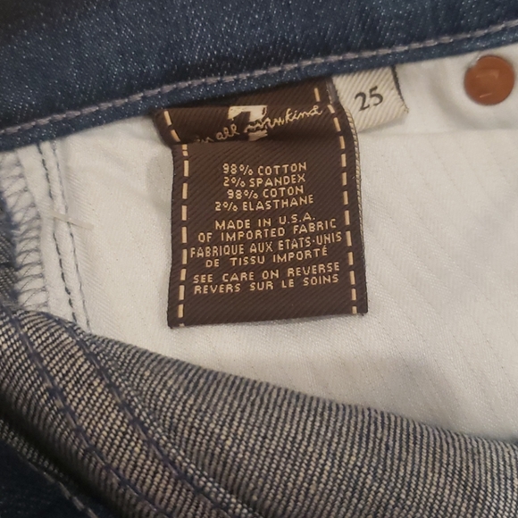 7 For All Mankind Charlize Flair Jeans Denim 25 - Picture 4 of 6